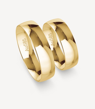Klassische Gelbgold Eheringe MK-1055 | Moreen