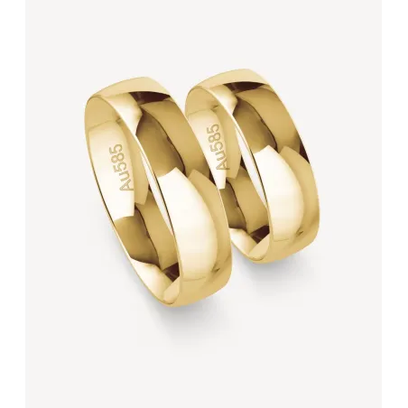 Valentino Eheringe Gelbgold 5,5 mm | Moreen