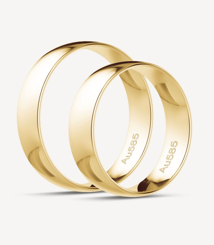 Klassische Gelbgold Eheringe MK-1055 | Moreen