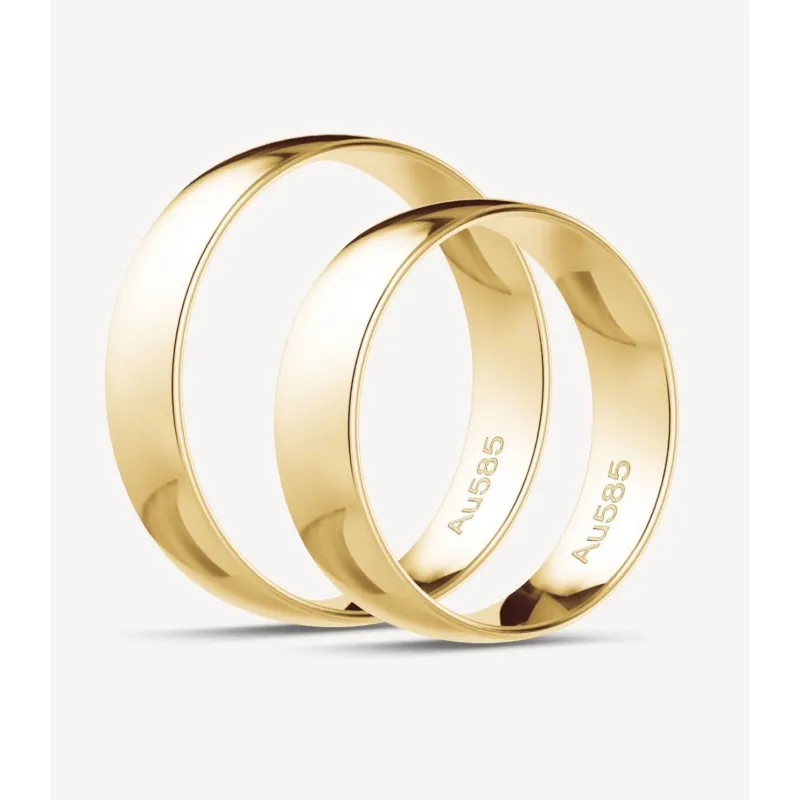 Valentino Eheringe Gelbgold 5,5 mm | Moreen