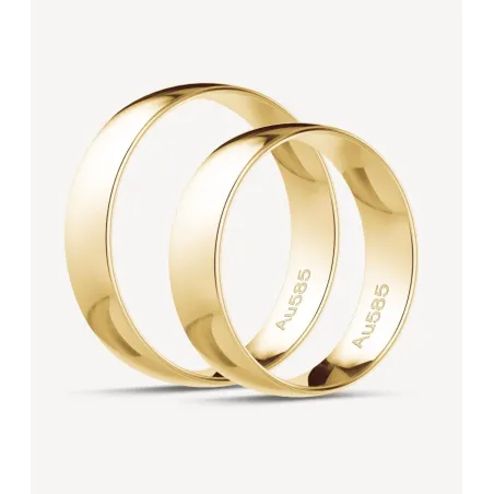 Valentino Eheringe Gelbgold 5,5 mm | Moreen