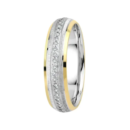 Aurelio Bicolor Trauringe Gelb- & Weißgold | Moreen