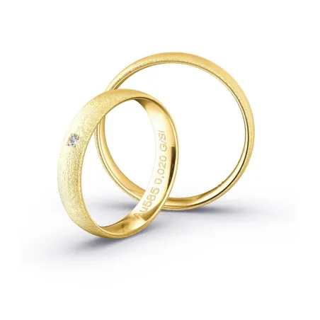 Celeste Eheringe Gelbgold 585 mit Diamant | Moreen