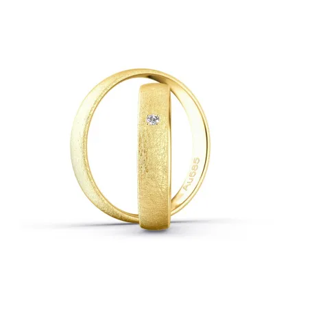 Celeste Eheringe Gelbgold 585 mit Diamant | Moreen