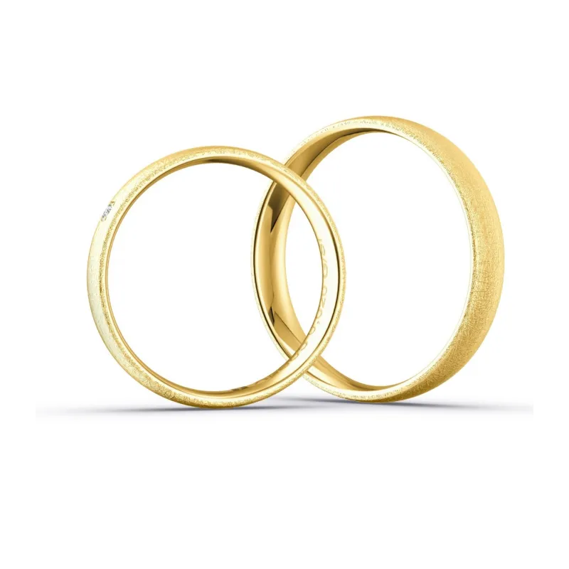 Celeste Eheringe Gelbgold 585 mit Diamant | Moreen