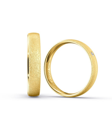 ICEMAT Eheringe in 585 Gelbgold mit Diamant | Moreen