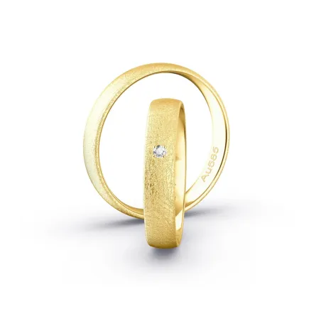 Celeste Eheringe Gelbgold 585 mit Diamant | Moreen
