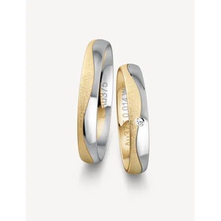 Velora Trauring in Weißgold & Gelbgold (375/585) | Sarissa Kolektion