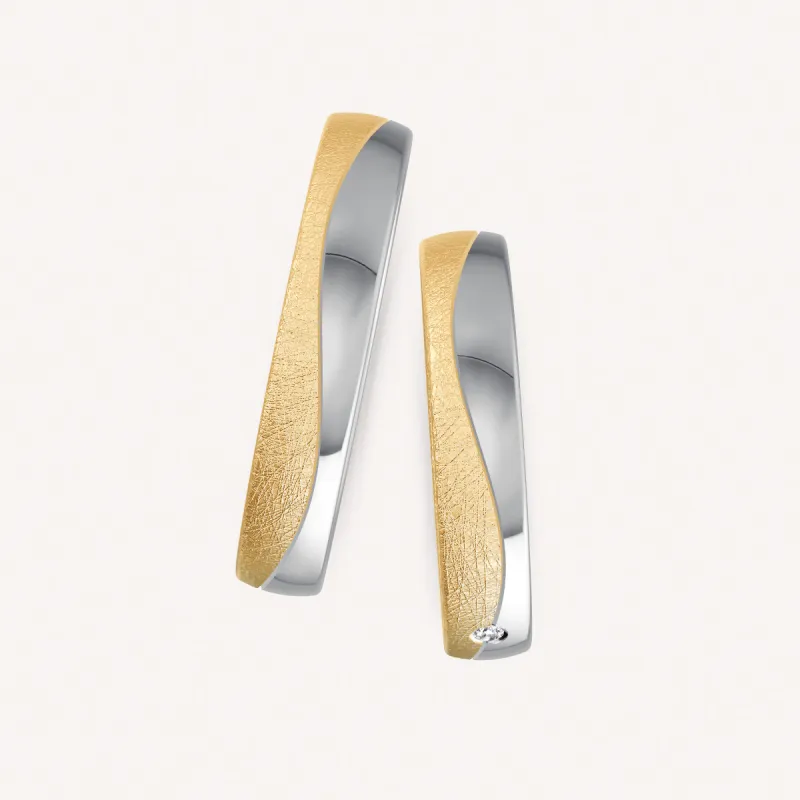 Velora Trauring in Weißgold & Gelbgold (375/585) | Sarissa Kolektion