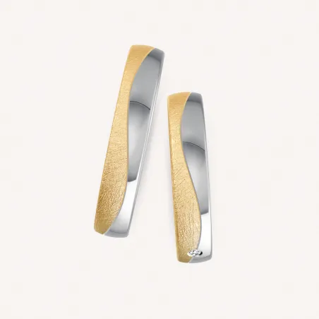 Velora Trauring in Weißgold & Gelbgold (375/585) | Sarissa Kolektion