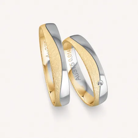 Velora Trauring in Weißgold & Gelbgold (375/585) | Sarissa Kolektion
