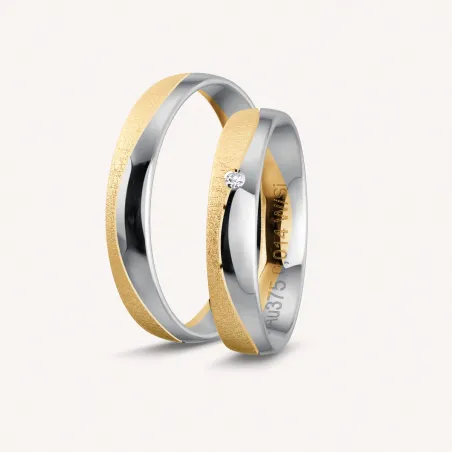 Velora Trauring in Weißgold & Gelbgold (375/585) | Sarissa Kolektion