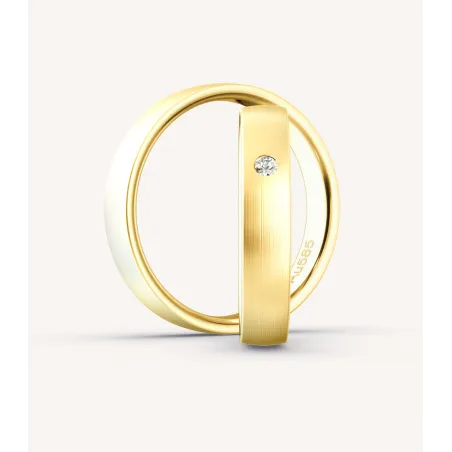 Liorena Eheringe 585 Gelbgold mit Diamant | Moreen