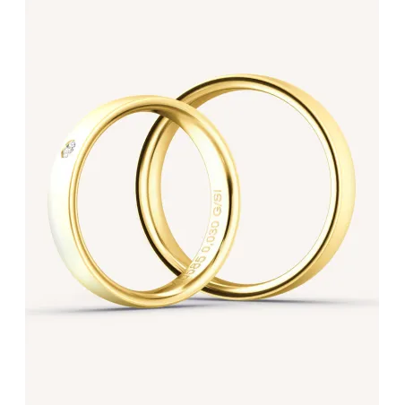 Liorena Eheringe 585 Gelbgold mit Diamant | Moreen