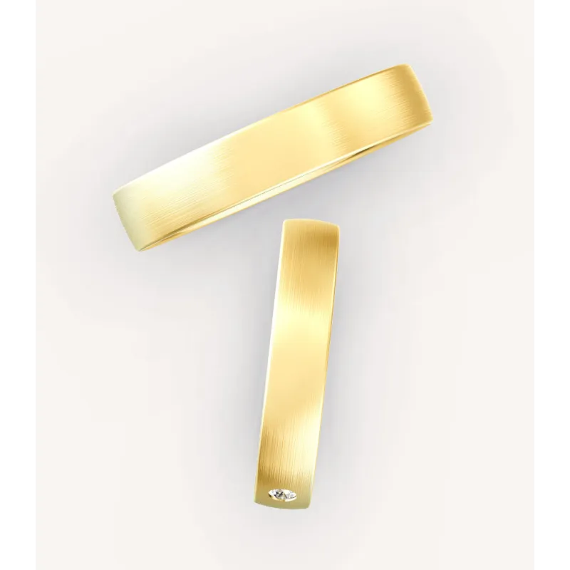 Liorena Eheringe 585 Gelbgold mit Diamant | Moreen