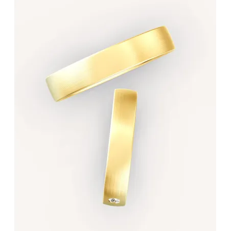 Liorena Eheringe 585 Gelbgold mit Diamant | Moreen