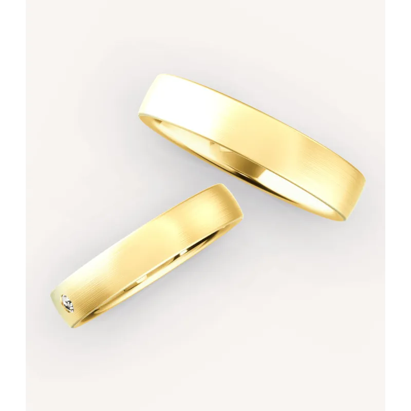 Liorena Eheringe 585 Gelbgold mit Diamant | Moreen