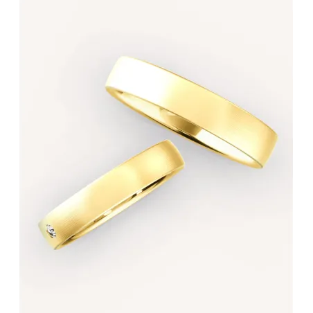 Liorena Eheringe 585 Gelbgold mit Diamant | Moreen