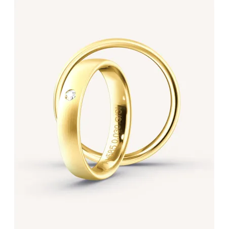 Liorena Eheringe 585 Gelbgold mit Diamant | Moreen