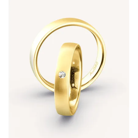 Liorena Eheringe 585 Gelbgold mit Diamant | Moreen