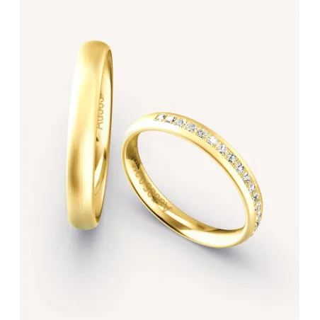Lioré Eheringe 585 Gelbgold mit Diamanten | Moreen