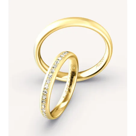 Lioré Eheringe 585 Gelbgold mit Diamanten | Moreen