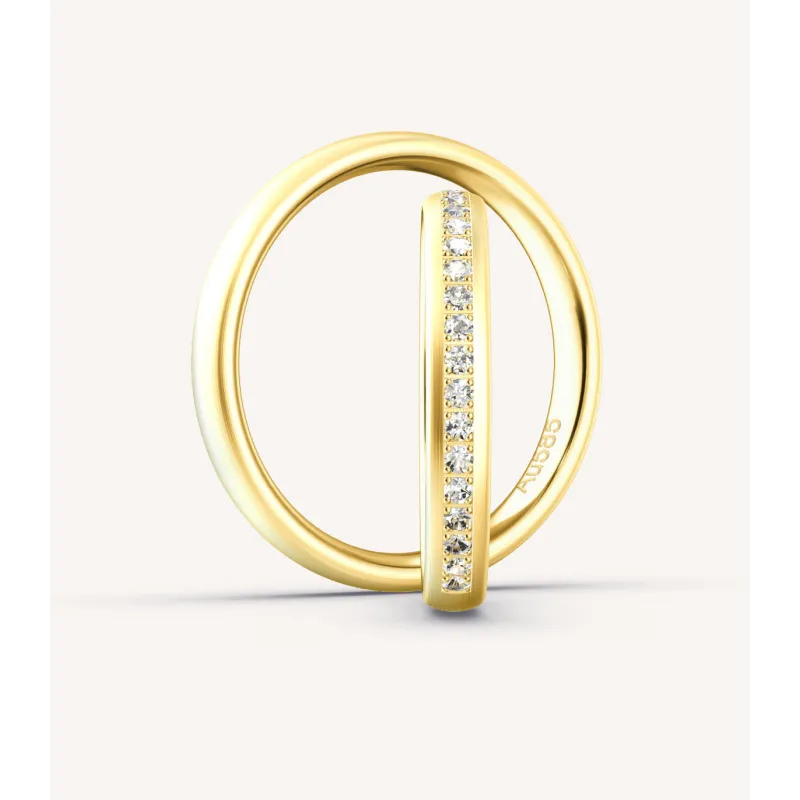 Lioré Eheringe 585 Gelbgold mit Diamanten | Moreen