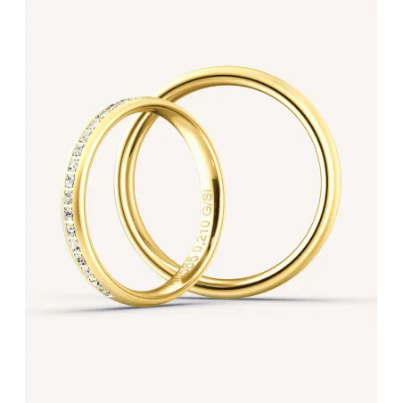 Lioré Eheringe 585 Gelbgold mit Diamanten | Moreen