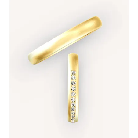 Lioré Eheringe 585 Gelbgold mit Diamanten | Moreen