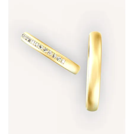 Lioré Eheringe 585 Gelbgold mit Diamanten | Moreen