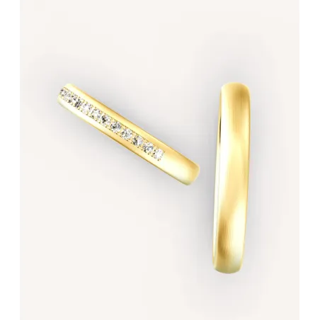Lioré Eheringe 585 Gelbgold mit Diamanten | Moreen