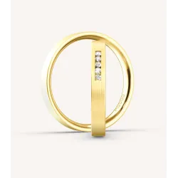 Mireva Trauringe aus Gelbgold mit Diamanten | Moreen