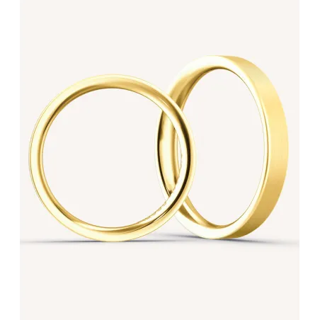 Mireva Trauringe aus Gelbgold mit Diamanten | Moreen