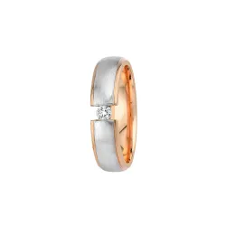 Avelora Bicolor Trauringe mit Diamant | Moreen