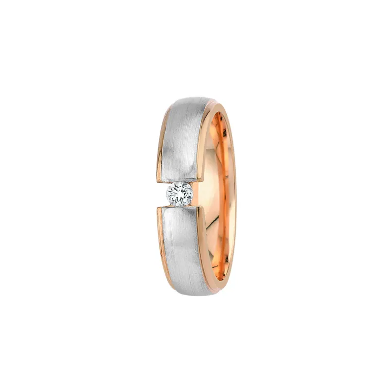 Avelora Bicolor Trauringe mit Diamant | Moreen