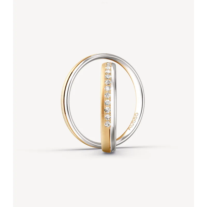 Celestia Trauringe 585 Gelb- & Weißgold mit Diamanten | Moreen