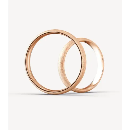 Amaris Trauringe Rosé- & Weißgold mit Diamant | Moreen