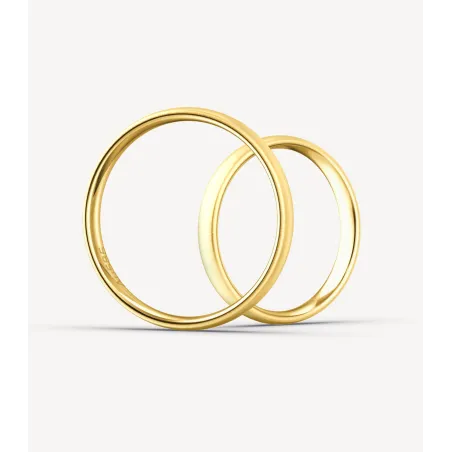 Nerina Trauringe aus Gelbgold mit Diamant | Moreen