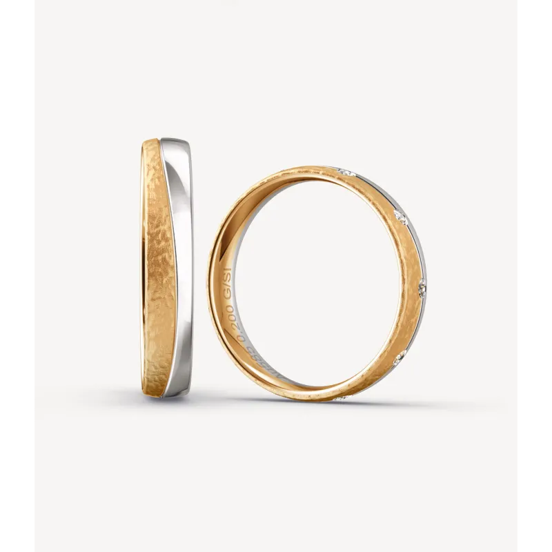 Serenia Bicolor Eheringe Roségold Weißgold | Moreen
