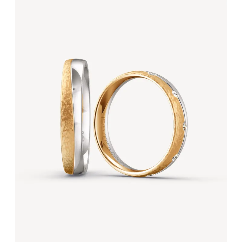 Serenia Bicolor Eheringe Roségold Weißgold | Moreen