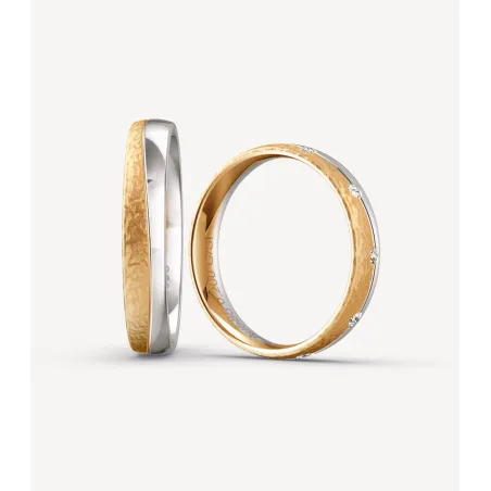 Serenia Bicolor Eheringe Roségold Weißgold | Moreen