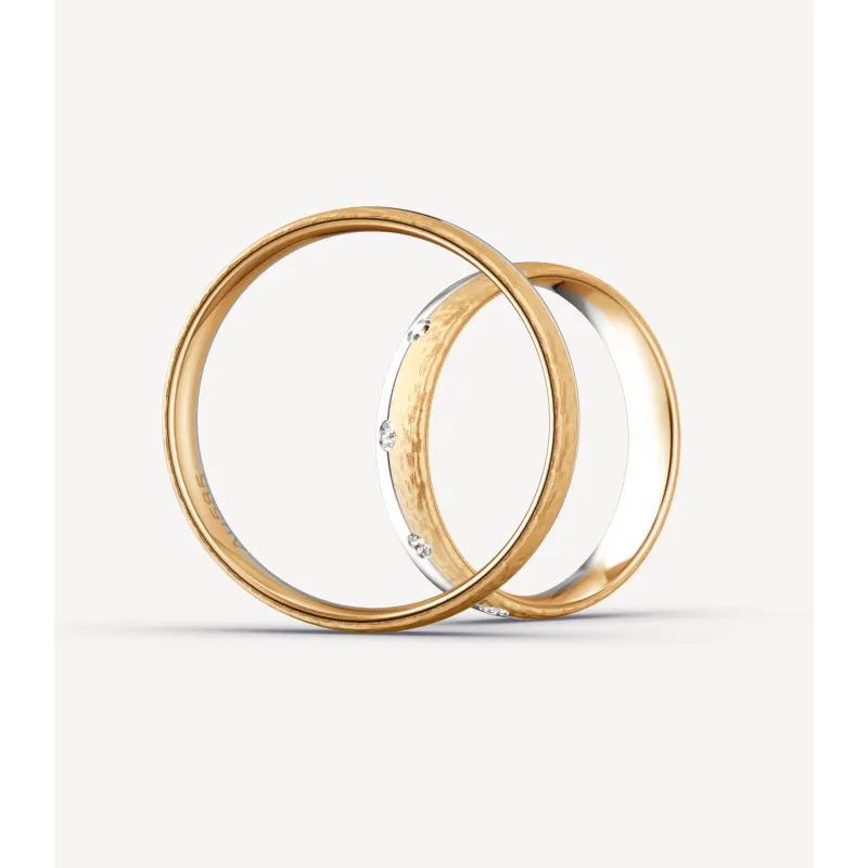 Serenia Bicolor Eheringe Roségold Weißgold | Moreen
