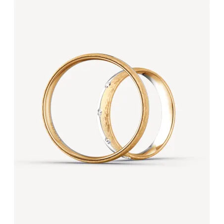 Serenia Bicolor Eheringe Roségold Weißgold | Moreen