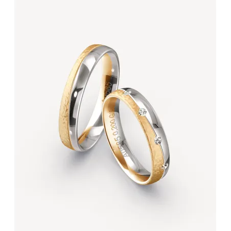 Serenia Bicolor Eheringe Roségold Weißgold | Moreen