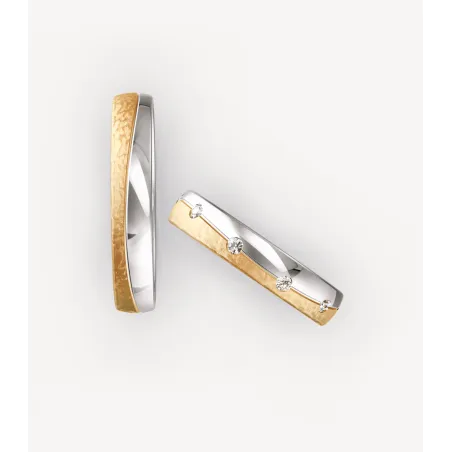 Serenia Bicolor Eheringe Roségold Weißgold | Moreen