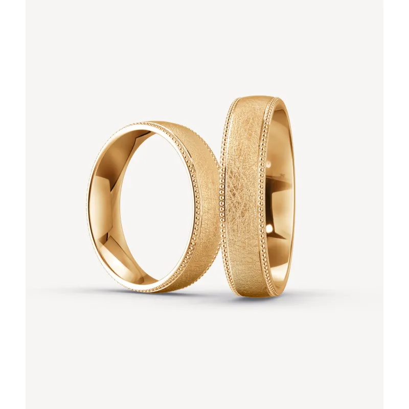 Velmira Trauringe aus Gelbgold mit Diamant | Moreen