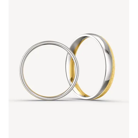 Calista Bicolor Eheringe mit Diamant | Moreen