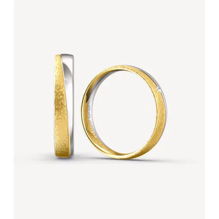 Calista Bicolor Eheringe mit Diamant | Moreen