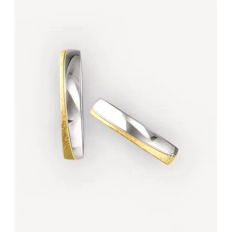 Calista Bicolor Eheringe mit Diamant | Moreen
