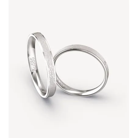 Elvina Trauringe aus Weißgold mit Diamant | Moreen